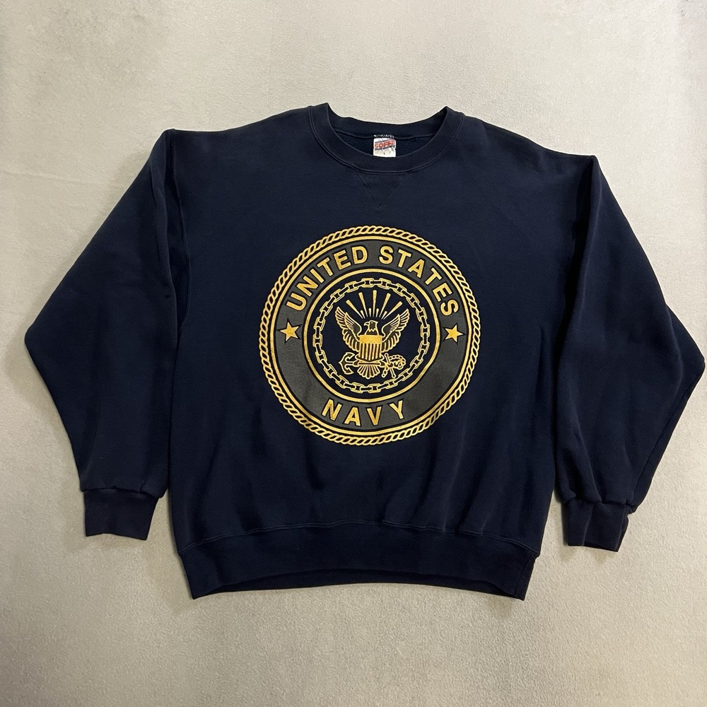 Vintage Soffe US Navy Crewneck Sweatshirt United States Navy Size L Made in USA